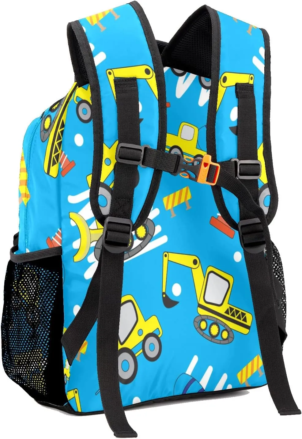 Cartoon Cars Excavator Personalized Kids School Backpack Custom for Boys Girls Primary Daypack School Bookbag Travel Bag