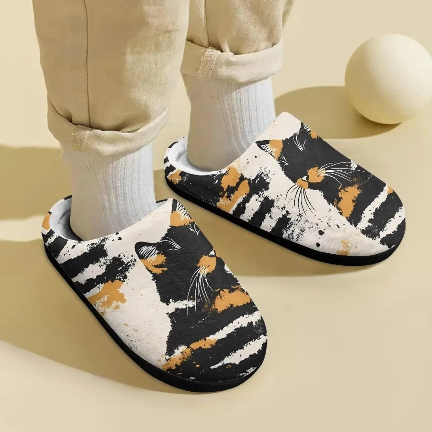 Cartoon Winter Plush Warm Slippers for Kids Boys Girls Slip On House Slippers Flannel Fuzzy Indoor Shoes SizeUS 9-15