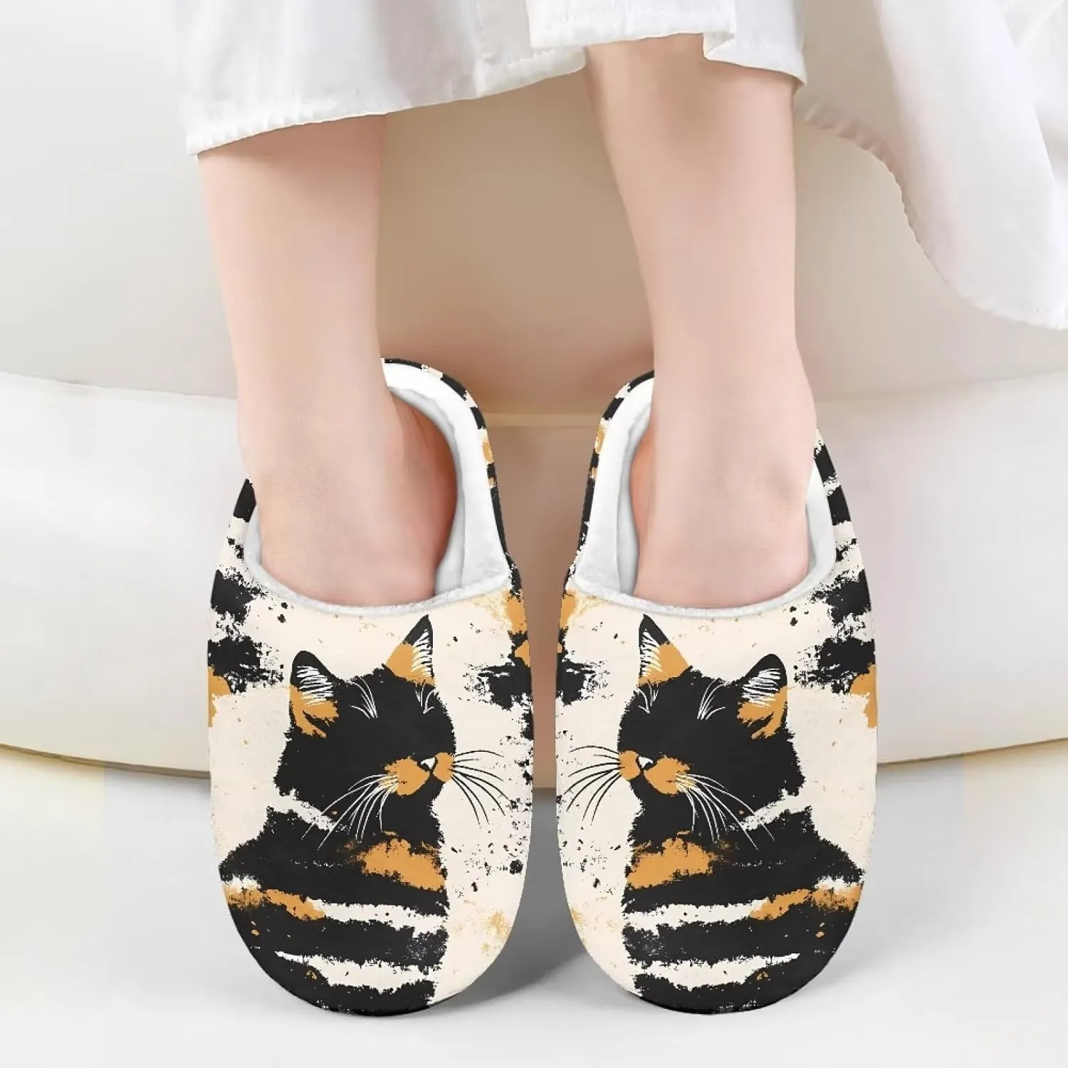 Cartoon Winter Plush Warm Slippers for Kids Boys Girls Slip On House Slippers Flannel Fuzzy Indoor Shoes SizeUS 9-15