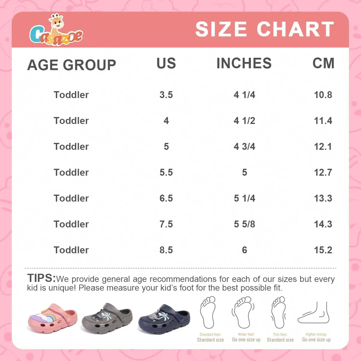 Casazoe Toddler Boys Girls LED Garden Clogs Kids Cute Cartoon Dinosaur Pattern EVA Clogs Water Sandals Slip On Shoes Slipper Slides Lightweight Outdoor Summer Children Beach Pool Shoes