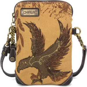 CHALA Canvas Crossbody Cell Phone Purse - Women Multicolor Handbag with Adjustable Strap