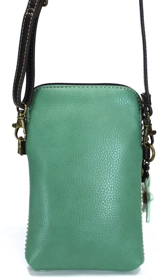 CHALA Cell Phone Crossbody Purse-Women PU Leather/Canvas Multicolor Handbag with Adjustable Strap