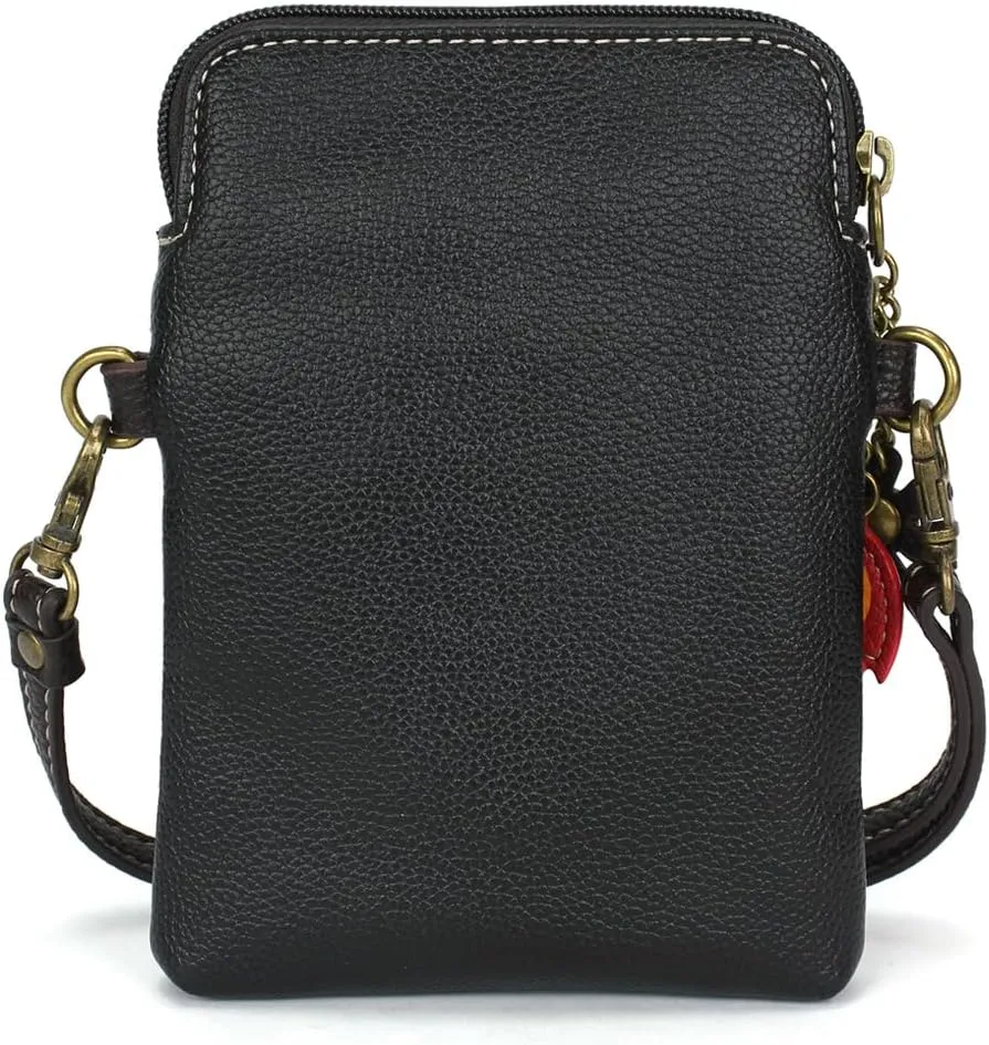CHALA Cell Phone Crossbody Purse-Women PU Leather/Canvas Multicolor Handbag with Adjustable Strap