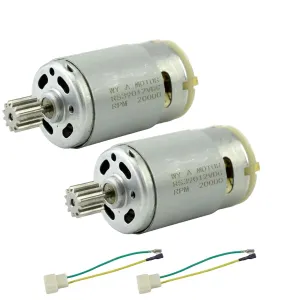 CHANCS 2PCS RS390 Electric Motor DC 12V 20000RPM 12 Gear Teeth Motor for Toy Car Accessory with Replace RS-380