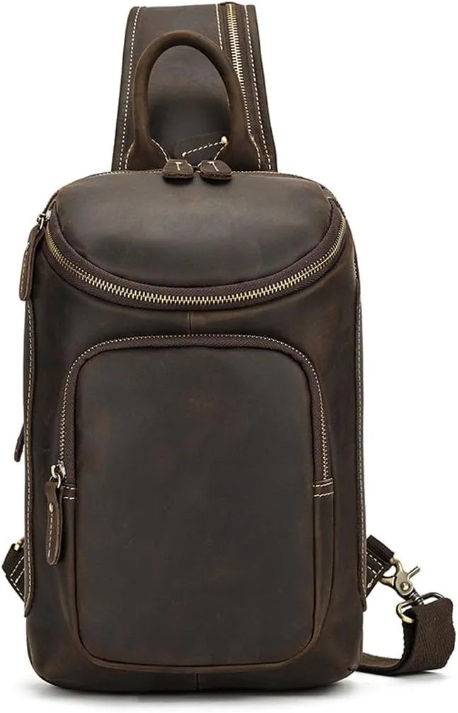 Chest Bag Large Capacity Retro Shoulder Bag Multi-functional Casual Crossbody Bag