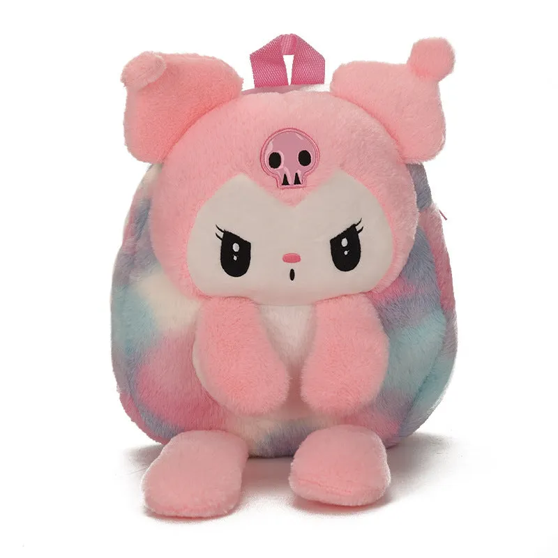 Children's Cartoon Cute Plush Clow Long Leg Backpacks