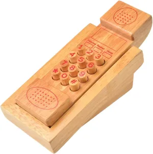 Children's Learning & Development Toys: Wooden Telephone Play Phone