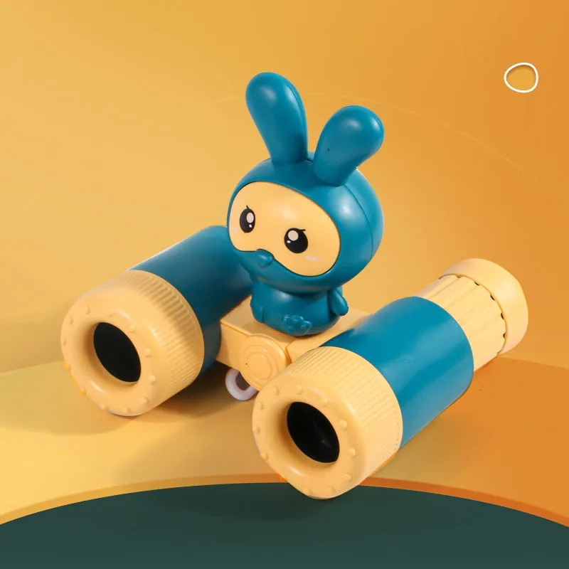 Children's Outdoor Travel Adventure Binoculars, Detachable High Magnification Cartoon Telescope Toy