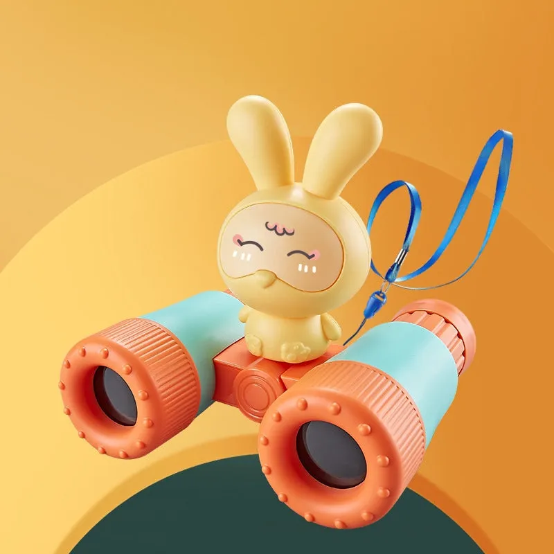 Children's Outdoor Travel Adventure Binoculars, Detachable High Magnification Cartoon Telescope Toy
