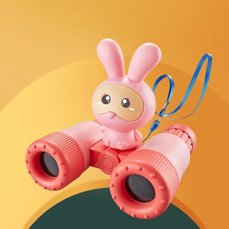 Children's Outdoor Travel Adventure Binoculars, Detachable High Magnification Cartoon Telescope Toy