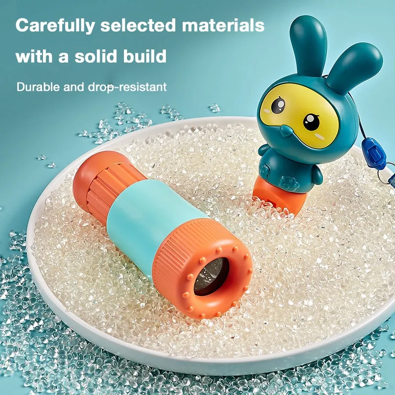 Children's Outdoor Travel Adventure Binoculars, Detachable High Magnification Cartoon Telescope Toy