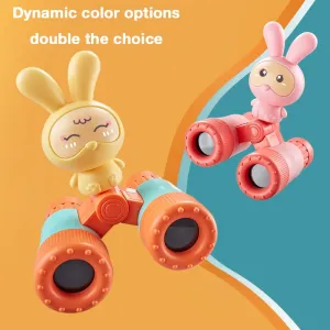 Children's Outdoor Travel Adventure Binoculars, Detachable High Magnification Cartoon Telescope Toy