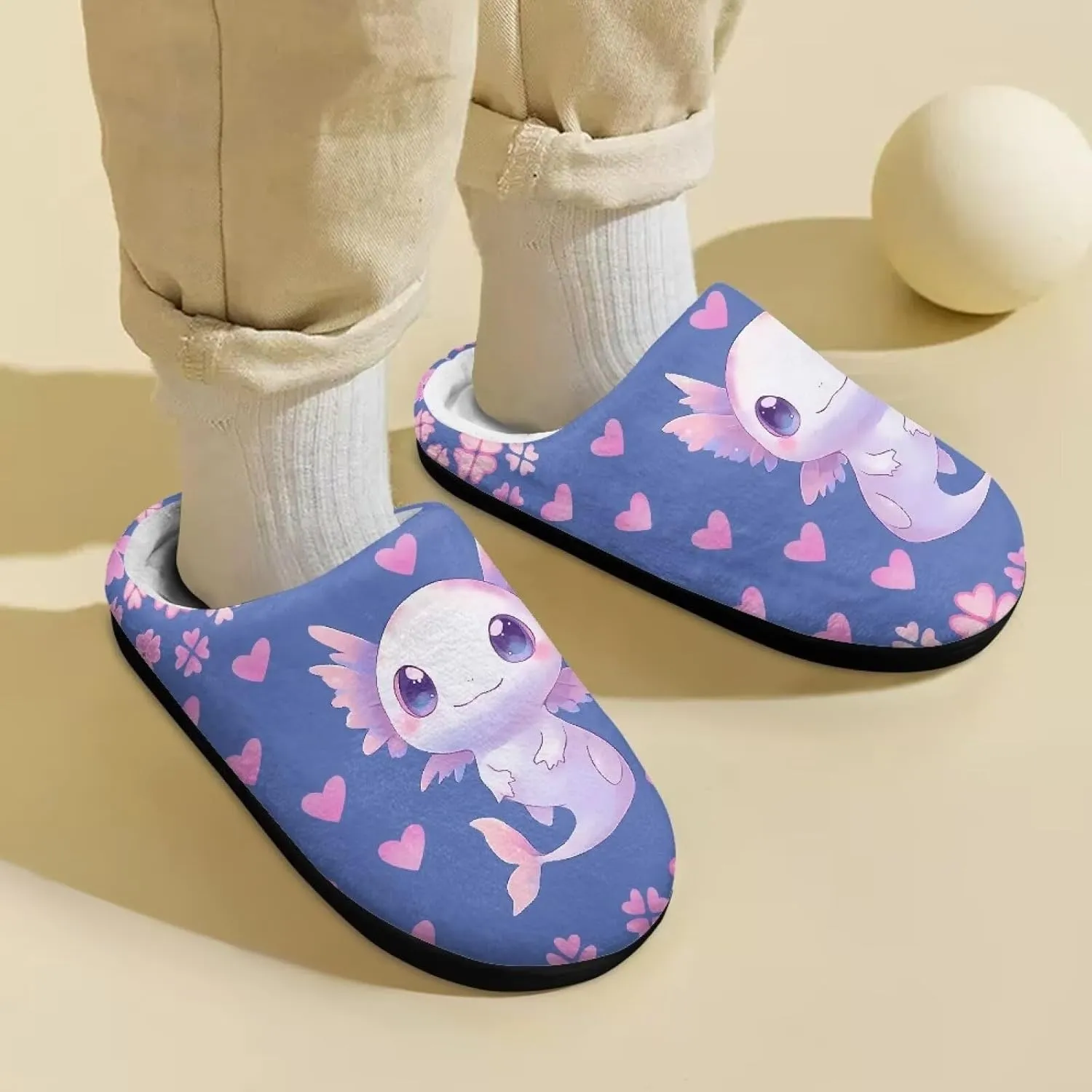Children's Plush Slippers Cozy Plush Slip-on House Shoes with Memory Foam Warm Winter Kids Non-Slip Indoor Slipper