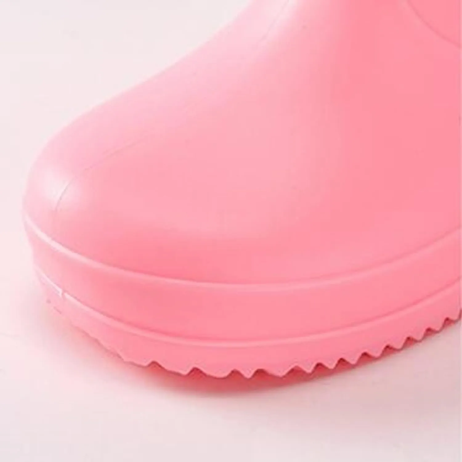 Children's Rain Shoes Pink Rabbit Cartoon Character Rain Shoes Boys and Girls Water Shoes Rhinestone Baby Girl Shoes (Pink, 7.5 Toddler)