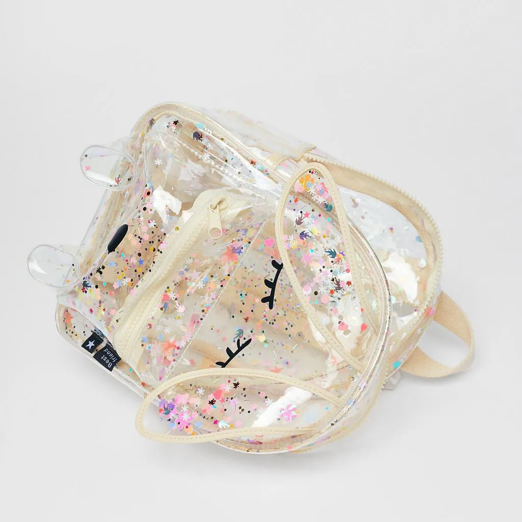 Children's Sequins Shiny Rabbit Shape Transparent Shopping Backpacks
