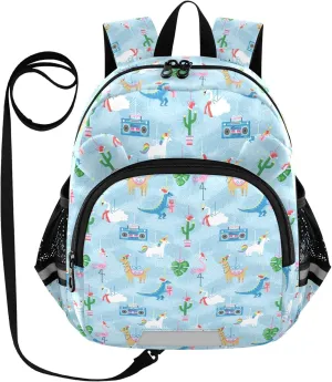 Christmas Preschool Backpack Cartoon Animal Daycare Bookbag School Backpack with Traction Rope for Kids 3-6
