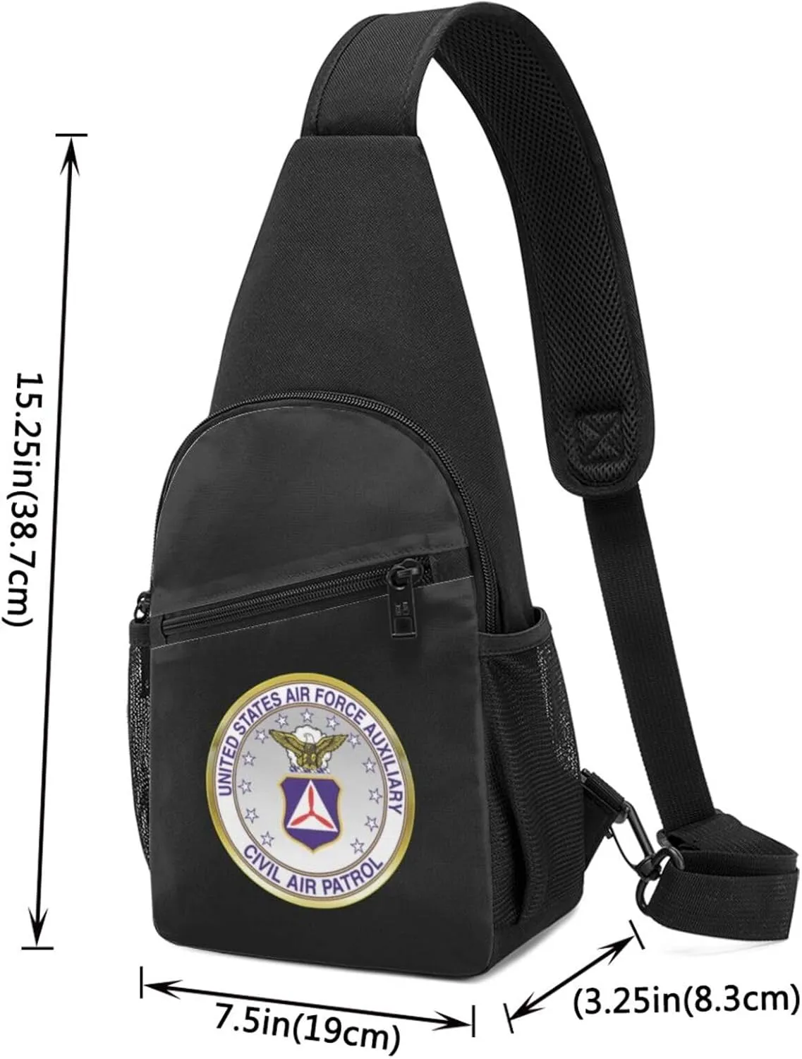 Civil Air Patrol Logo Unisex Chest Bag Lightweight Crossbody Shoulder Bag Travel Pocket