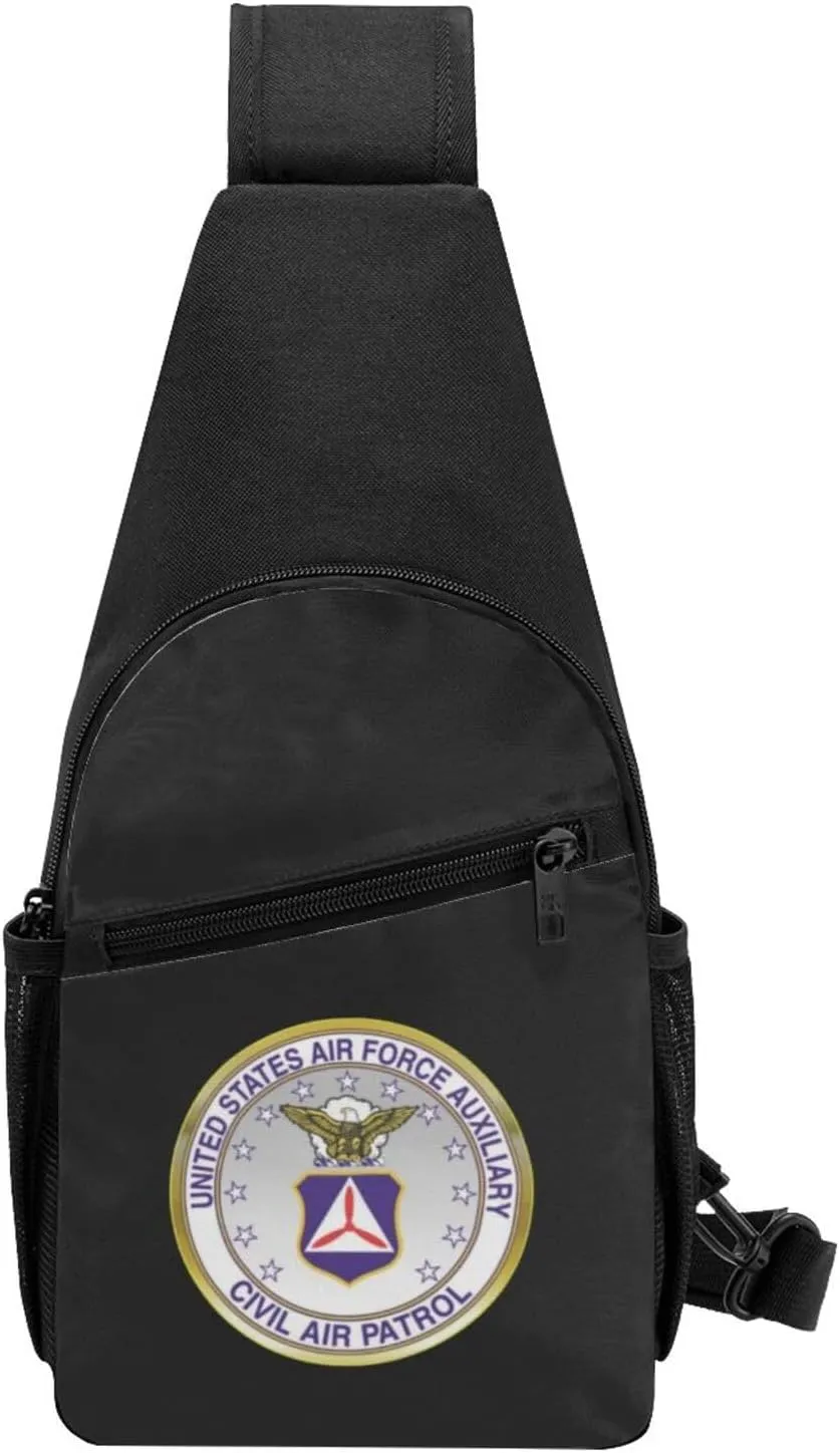 Civil Air Patrol Logo Unisex Chest Bag Lightweight Crossbody Shoulder Bag Travel Pocket