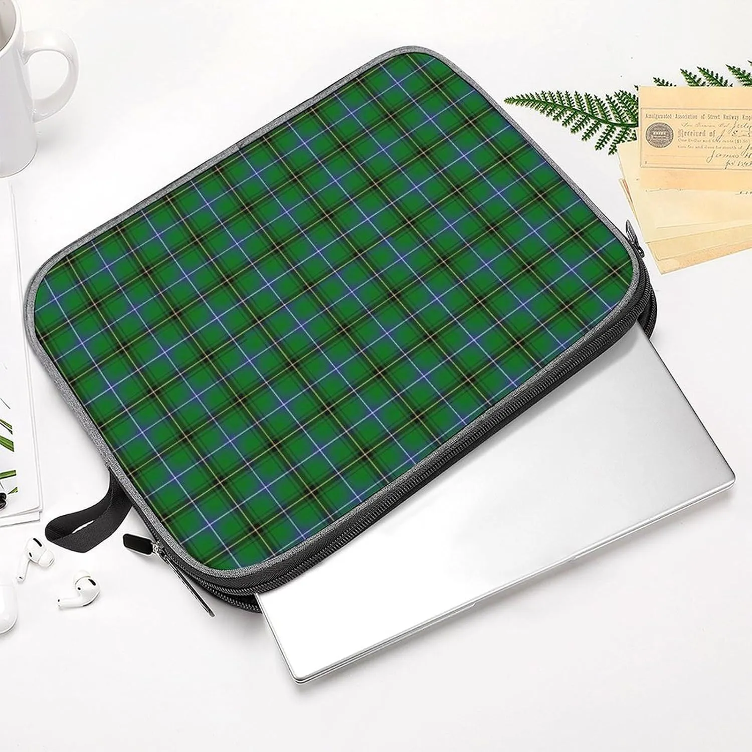 Clan Rutherford Tartan Large Capacity Portable Laptop Case Unisex