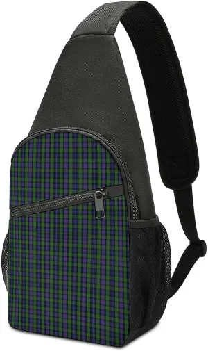 Clan Stevenson Tartan Portable Chest Bag, Large Capacity Single Shoulder Chest Bag