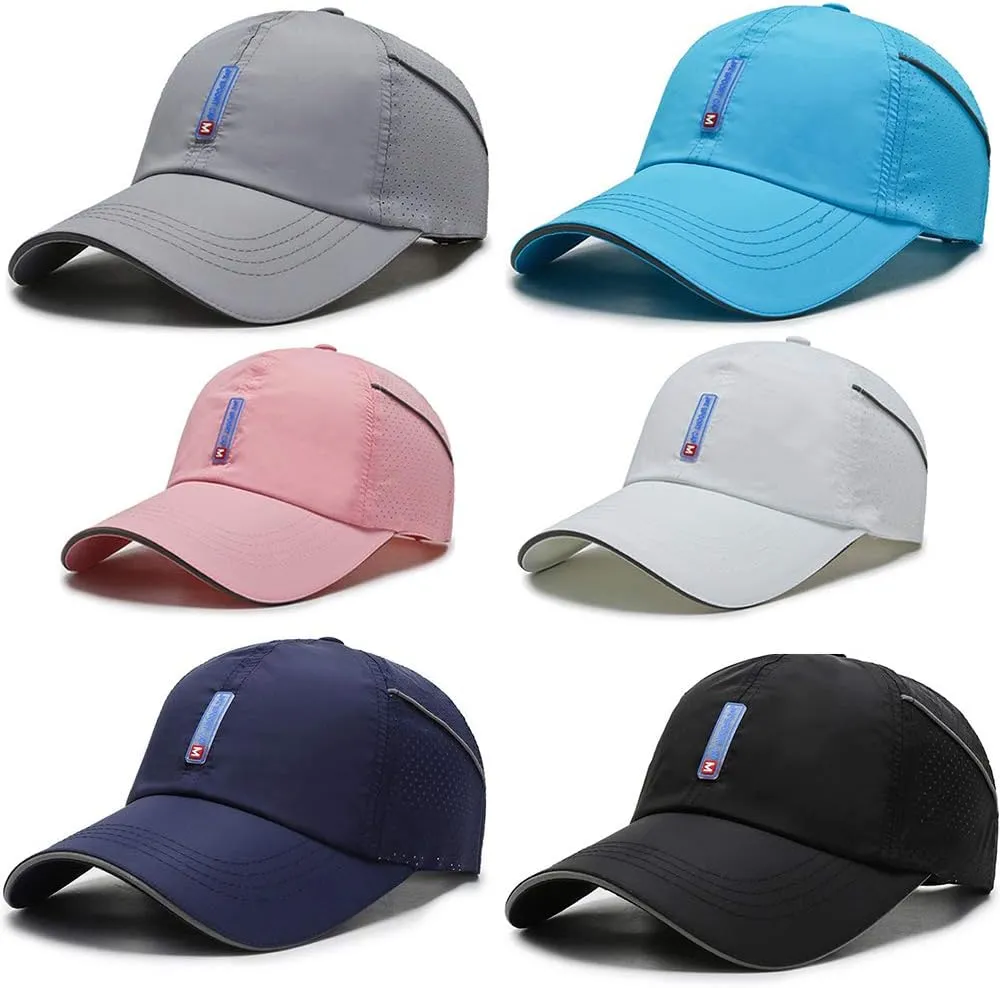CLAPE Quick Dry Sports Cap Summer UV Protection Mesh Running Hat Lightweight Waterproof Breathable Reflective Sun Visor Hats