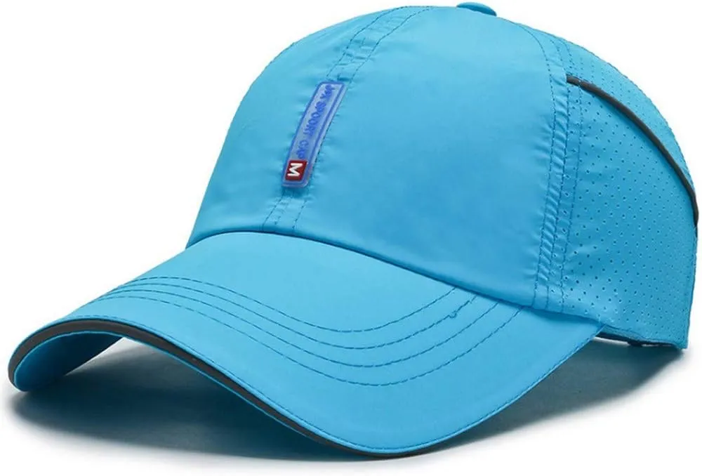 CLAPE Quick Dry Sports Cap Summer UV Protection Mesh Running Hat Lightweight Waterproof Breathable Reflective Sun Visor Hats