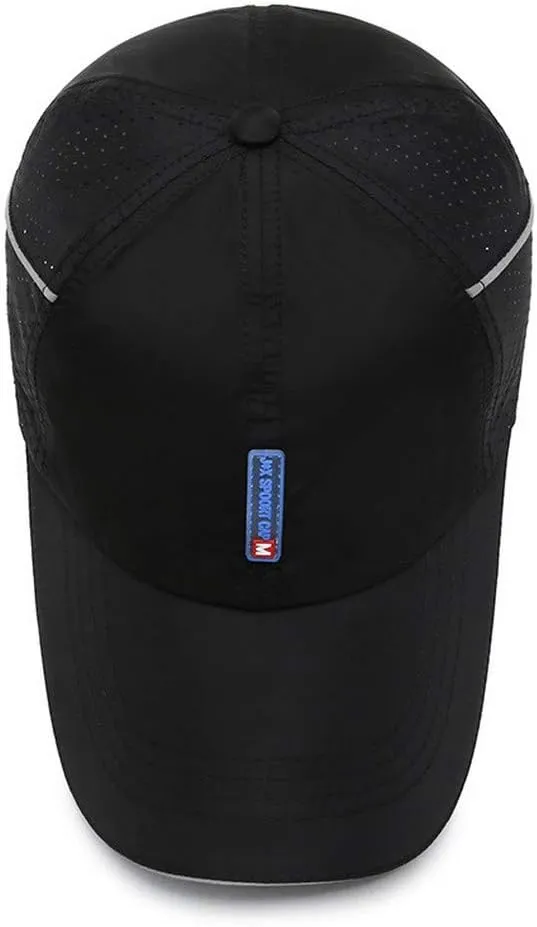 CLAPE Quick Dry Sports Cap Summer UV Protection Mesh Running Hat Lightweight Waterproof Breathable Reflective Sun Visor Hats