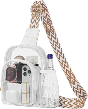 Clear Bag for Stadium Events, Crossbody Bags for Women, Clear Crossbody Purses Sling Bag for Concert Sports Events
