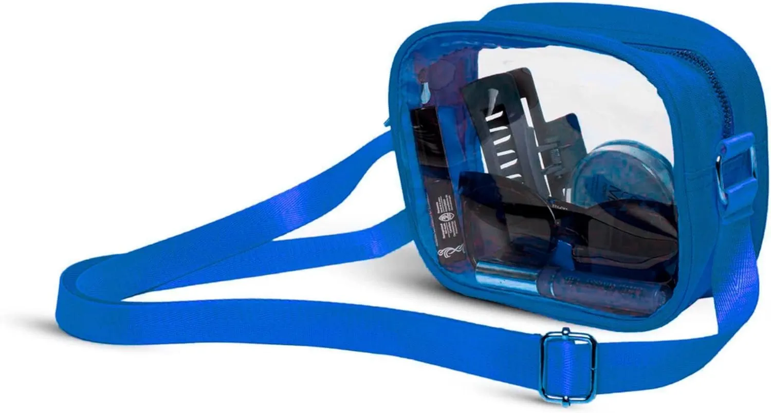 Clear Bag for Stadium Events – Stadium Approved Purse for Women, Durable Waterproof PVC, Adjustable Strap for Concerts