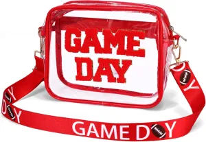 Clear Bag for Stadium Events,Game Day Clear Bag Stadium Approved Football Clear Crossbody Purse Bag for Sports