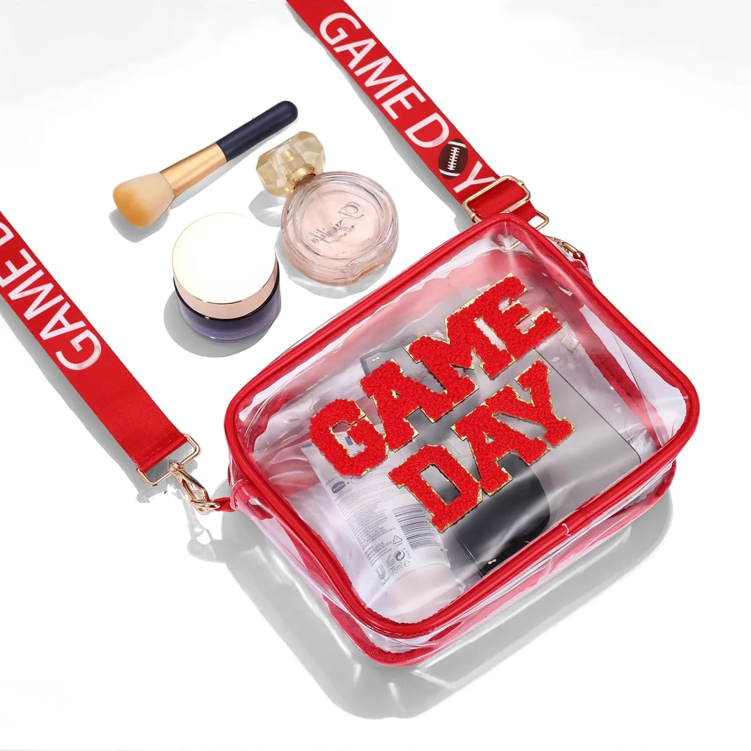 Clear Bag for Stadium Events,Game Day Clear Bag Stadium Approved Football Clear Crossbody Purse Bag for Sports