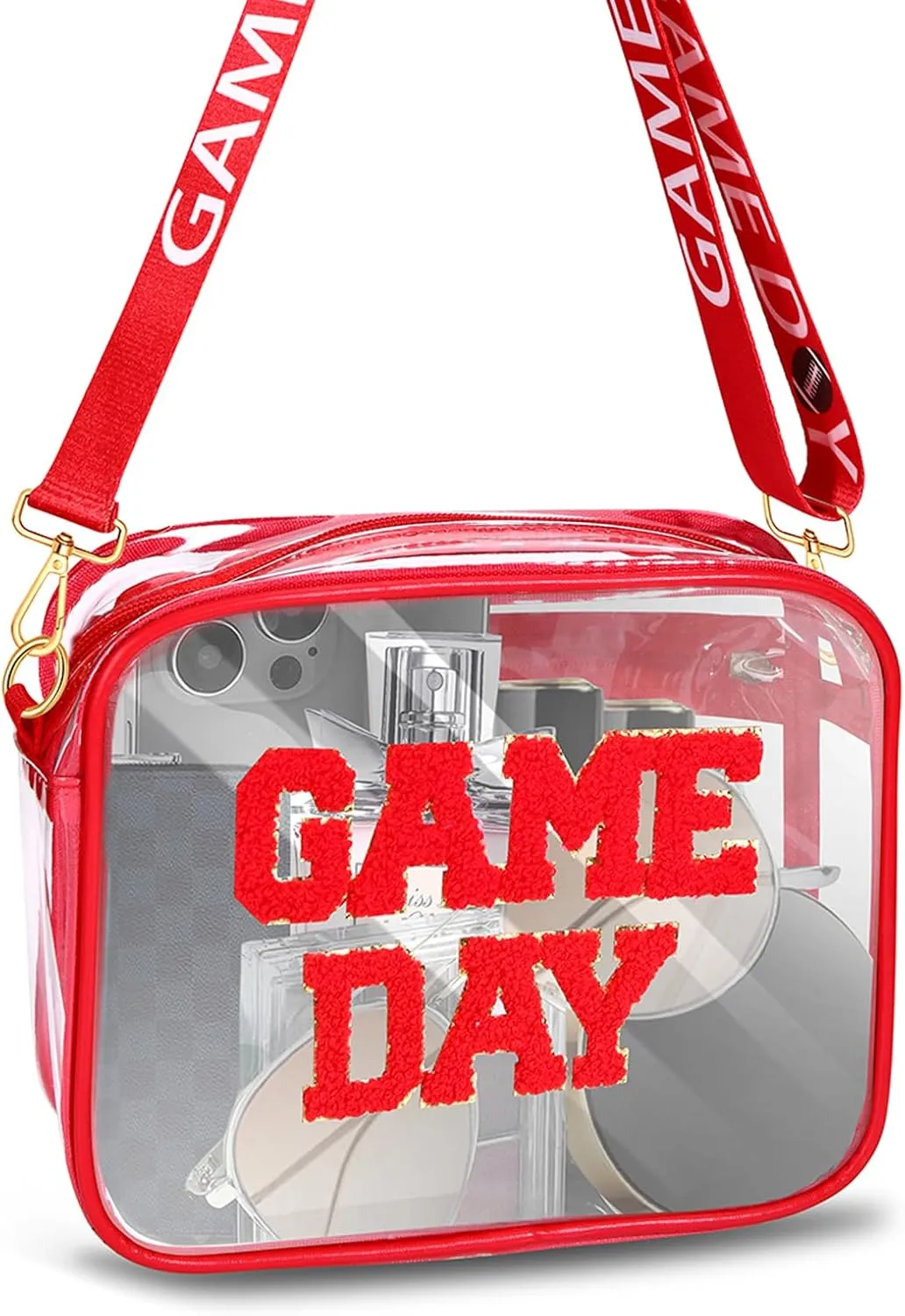Clear Bag for Stadium Events,Game Day Clear Bag Stadium Approved Football Clear Crossbody Purse Bag for Sports