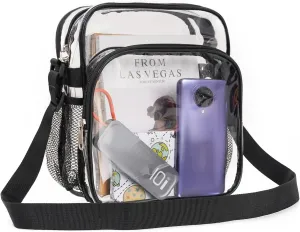 Clear Bag Stadium Approved, Clear Crossbody Purse Bag for Women Men to Concerts, Sports Events, Work