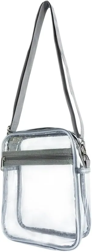 Clear Crossbody Bag Crossbody Transparent Purse Bag with Adjustable Strap Clear Unisex Sports Travel Shoulder Bag