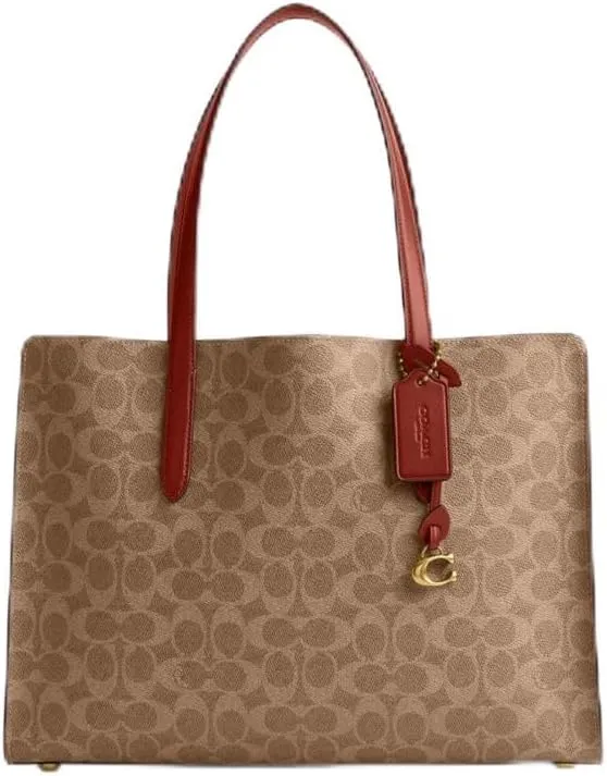 Coach Carter Carryall In Signature Canvas, Brass/Tan/Rust
