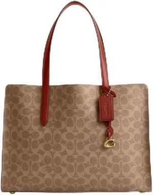 Coach Carter Carryall In Signature Canvas, Brass/Tan/Rust