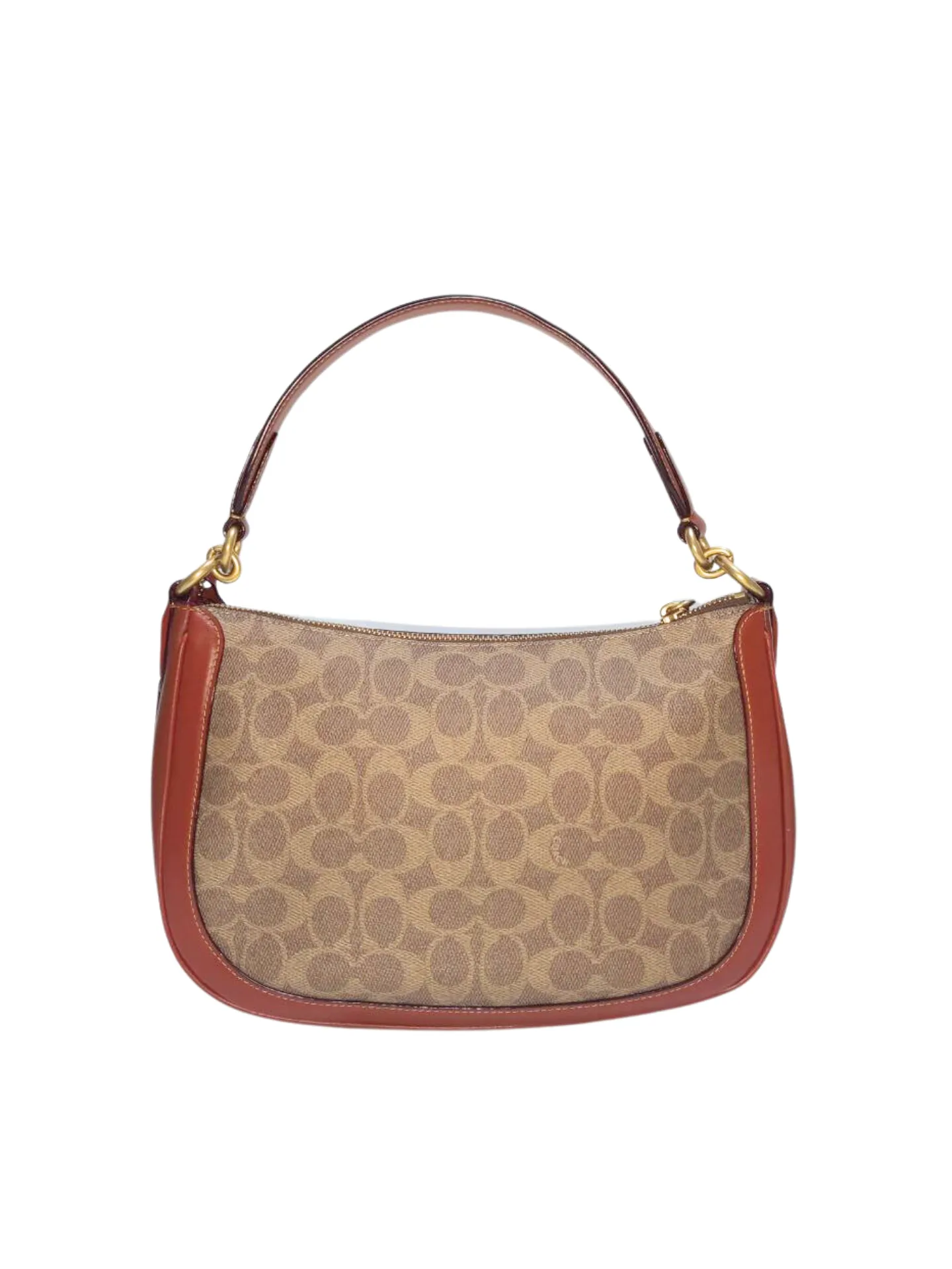 Coach Eksklusif Nordstrom Signature Coated Canvas Sutton Crossbody Bag Tan Rust