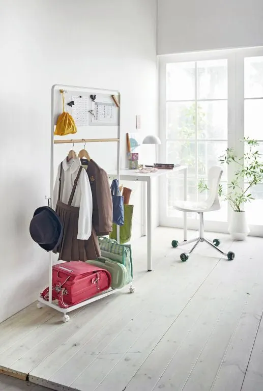 Coat rack with panel - Tower - white