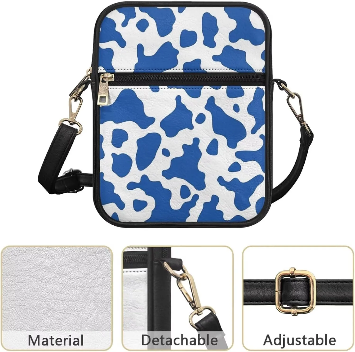 COEQINE Cute Crossbody Bag for Women Kawaii Messenger Bags Purse Cell Phone Shoulder Bag Mini Wallet Over Shoulder Strap