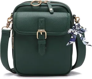 Collaboraten1 Crossbody Leather Bag, Small Messenger Bag Crossbody Bag, Vintage Cross Body Shoulder Purse with Card Slots