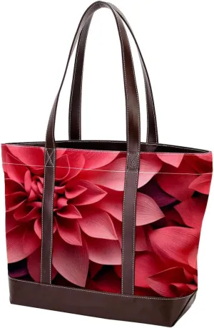 Colorful Petal Flowers-1002 Shoulder Purses for Women Large Soft Washed Leather Purses and Durable Handbags