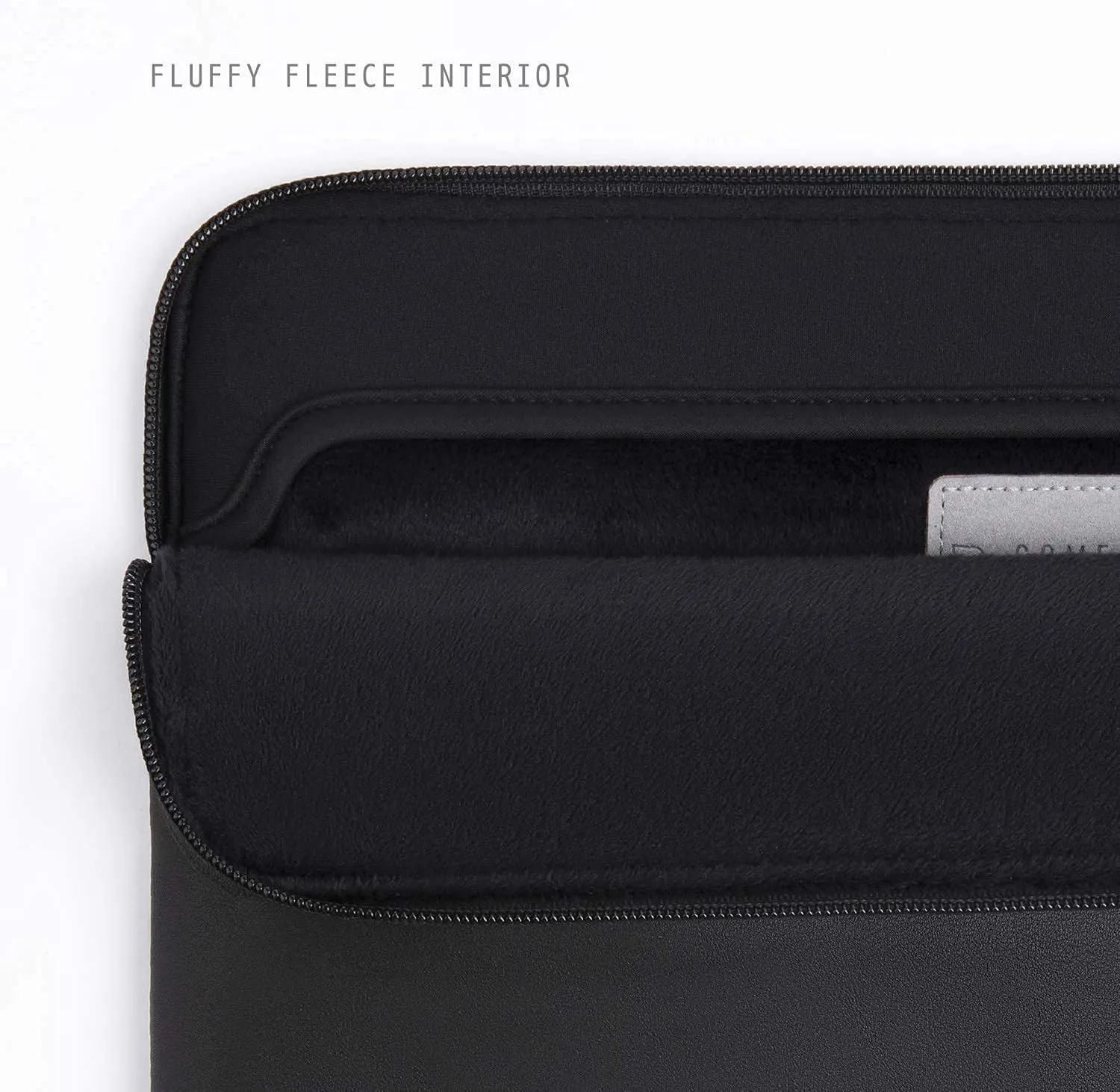 Comfyable Slim Laptop Sleeve Compatible with 13 Inch MacBook Air 13 in M4 M3 M2 M1, 13" MacBook Pro, PU Leather Bag Water-Resistant Cover Case, Black