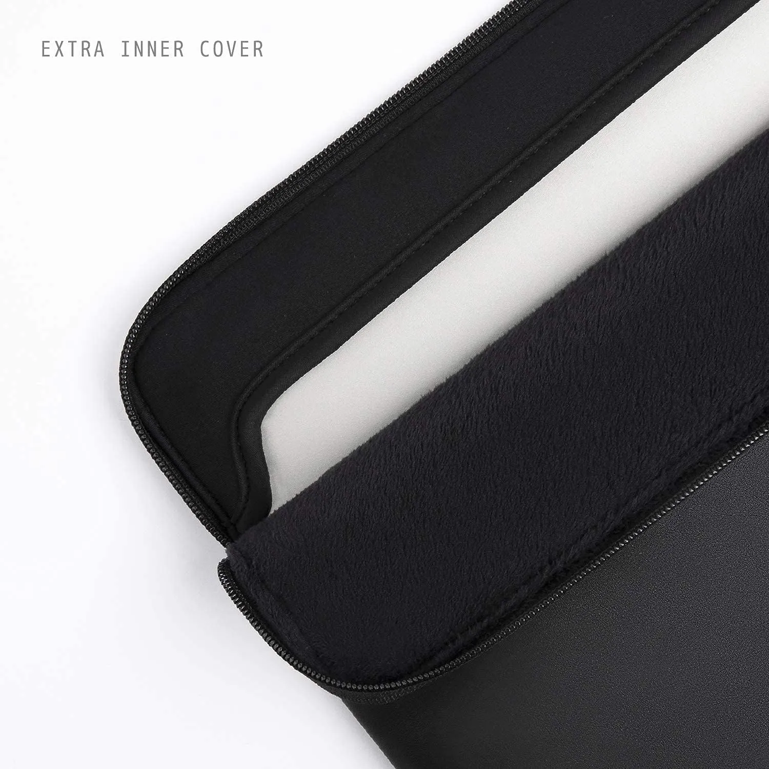 Comfyable Slim Laptop Sleeve Compatible with 13 Inch MacBook Air 13 in M4 M3 M2 M1, 13" MacBook Pro, PU Leather Bag Water-Resistant Cover Case, Black