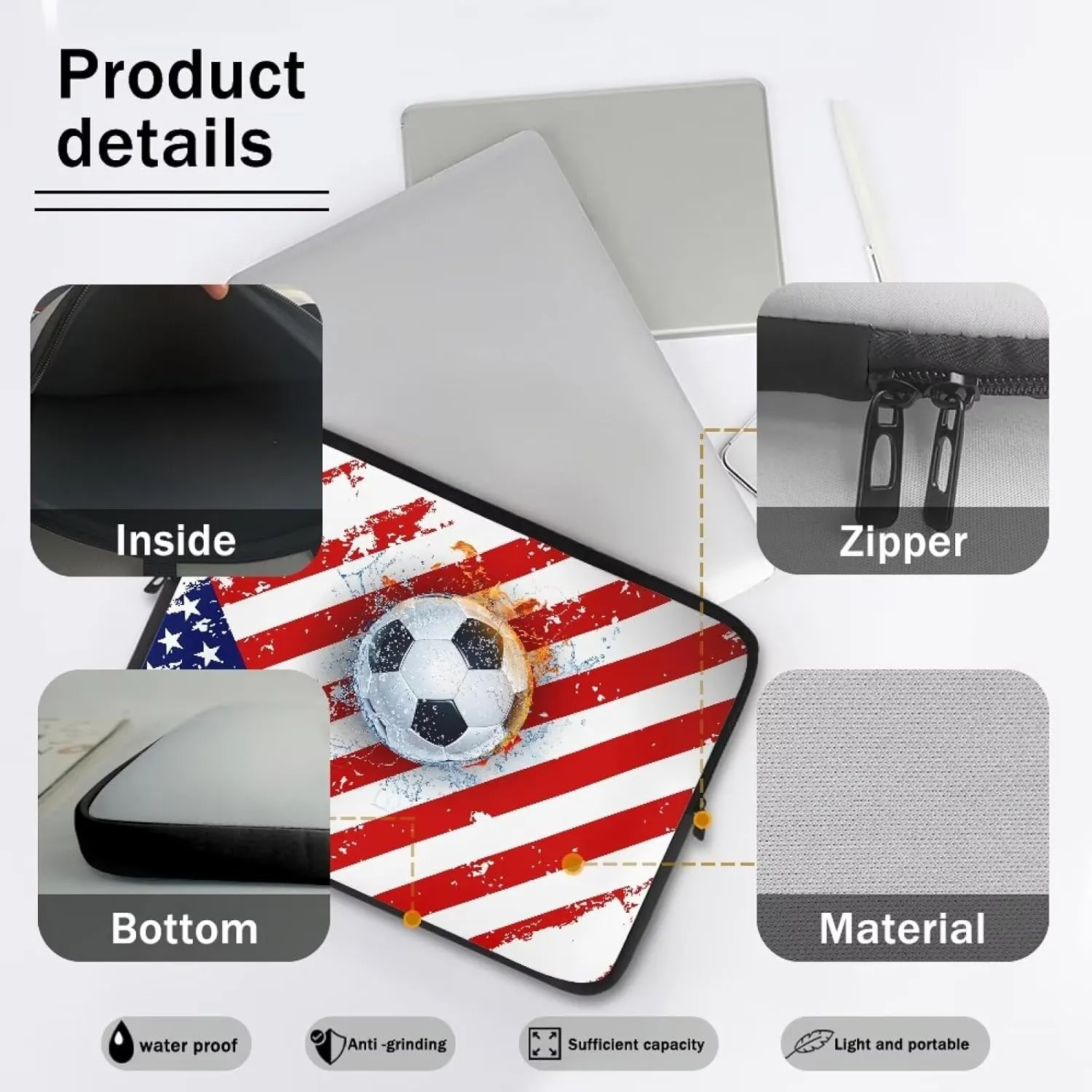 Computer Laptop Bag 10 Inch -17 Inch Waterproof Office Briefcase Handbag Large Capacity Business Accessories
