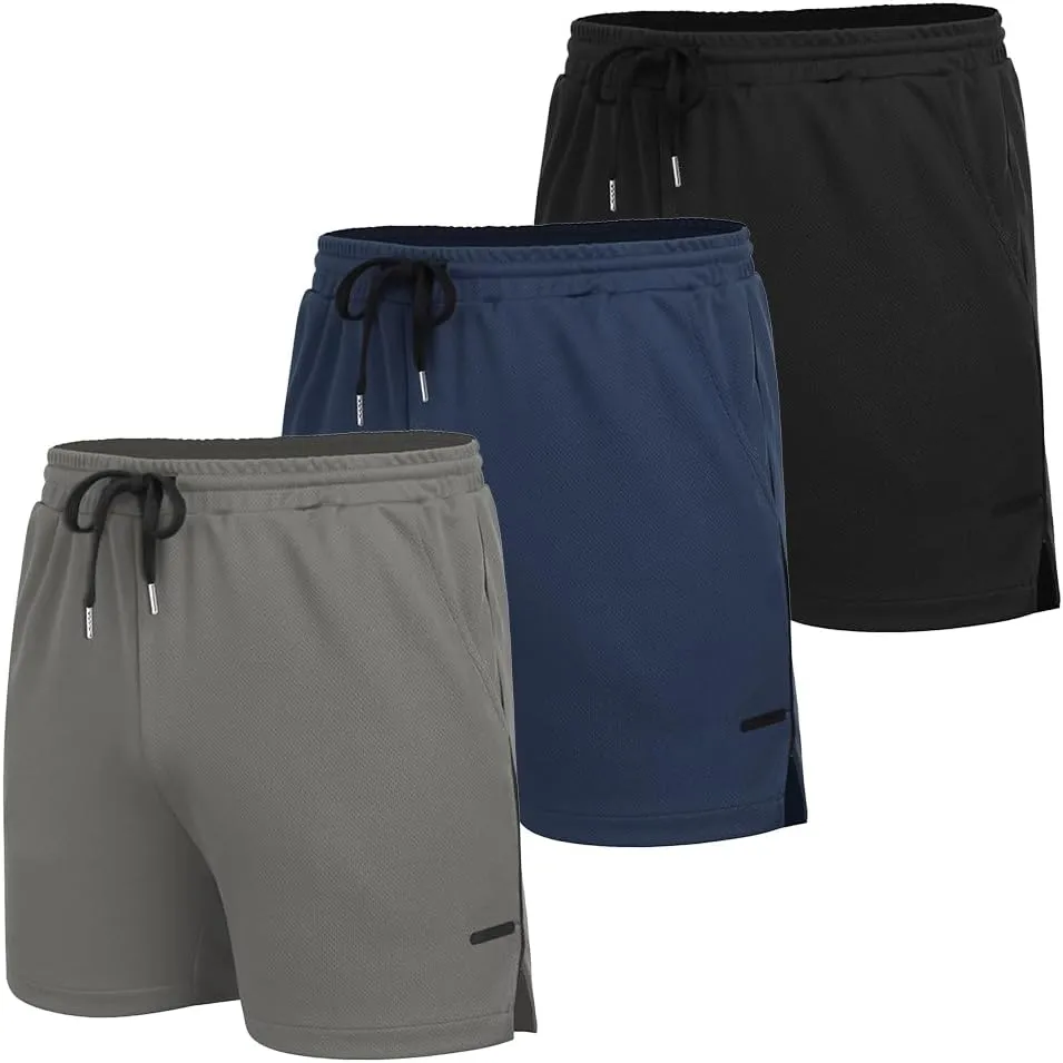 COOFANDY Men's 2 Pack Gym Workout Shorts Quick Dry Athletic Shorts 5 Inch Lightweight Sports Running Shorts with Pockets