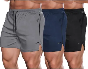 COOFANDY Men's 2 Pack Gym Workout Shorts Quick Dry Athletic Shorts 5 Inch Lightweight Sports Running Shorts with Pockets