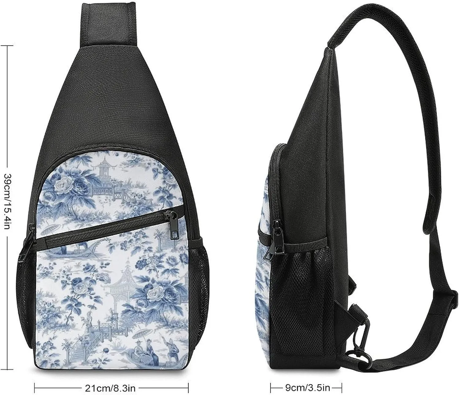 Cool Green Camo Army Camouflage Art Large Capacity Portable Chest Bag, Single Shoulder Chest Bag