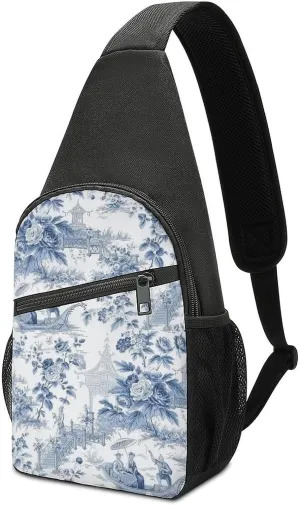 Cool Green Camo Army Camouflage Art Large Capacity Portable Chest Bag, Single Shoulder Chest Bag