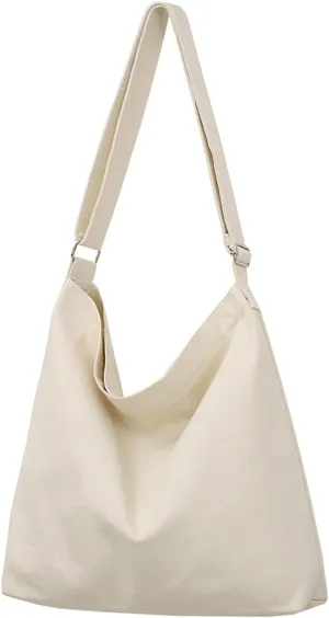 Covelin Women's Large Canvas Shoulder Bag Hobo Tote Handbag Casual Purse