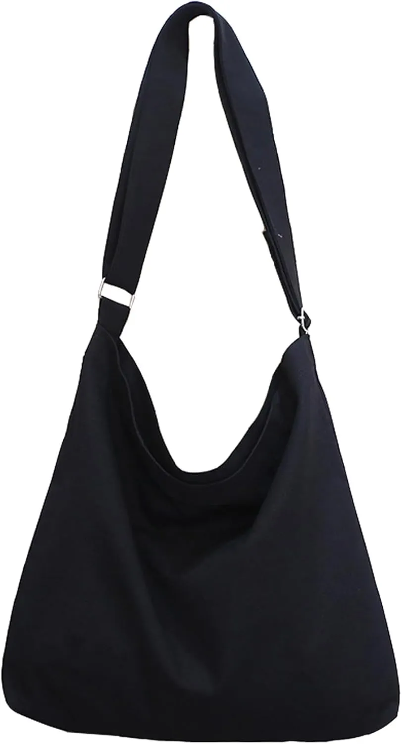 Covelin Women's Large Canvas Shoulder Bag Hobo Tote Handbag Casual Purse